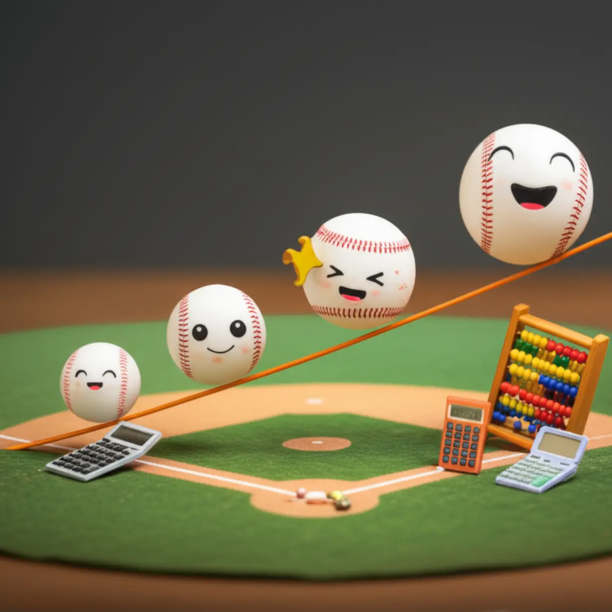 A-cute-3D-animated-baseball-scorecard-showing-numbers-decreasing-on-a-graph,-illustrating-the-sabermetric-aspect-of-DTD.