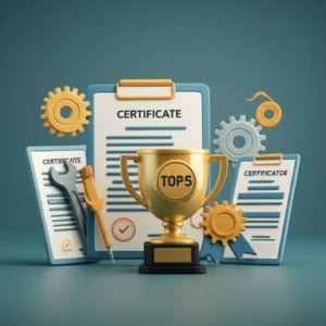 황금색-TOP5-트로피와-산업-도구들이-어우러져-전문-자격증의-중요성과-직업적-성취를-상징하는-귀여운-3D-이미지