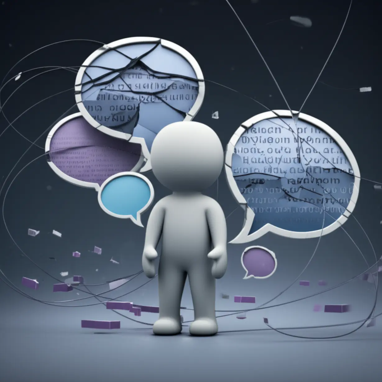 Abstract-representation-of-harsh-online-communication-with-speech-bubbles