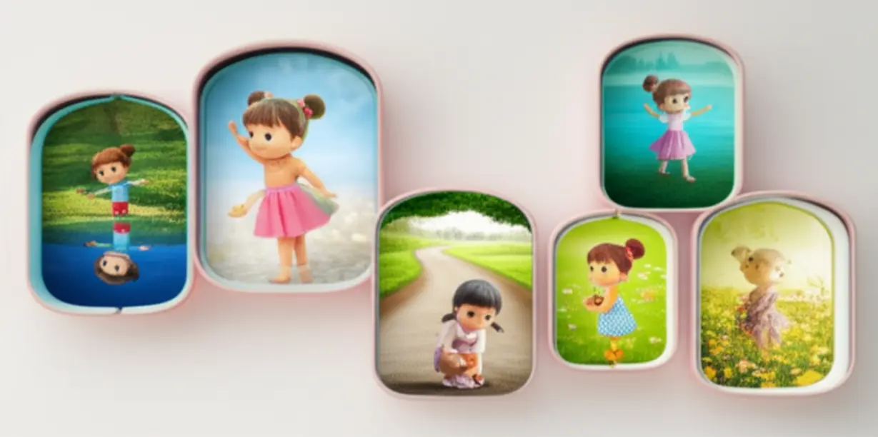 요일별-태어난-아이들의-특징을-담은-일곱-가지-귀여운-3D-장면