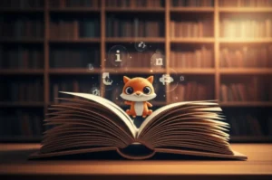 아늑한-도서관-풍경과-정보-아이콘이-어우러진-이미지