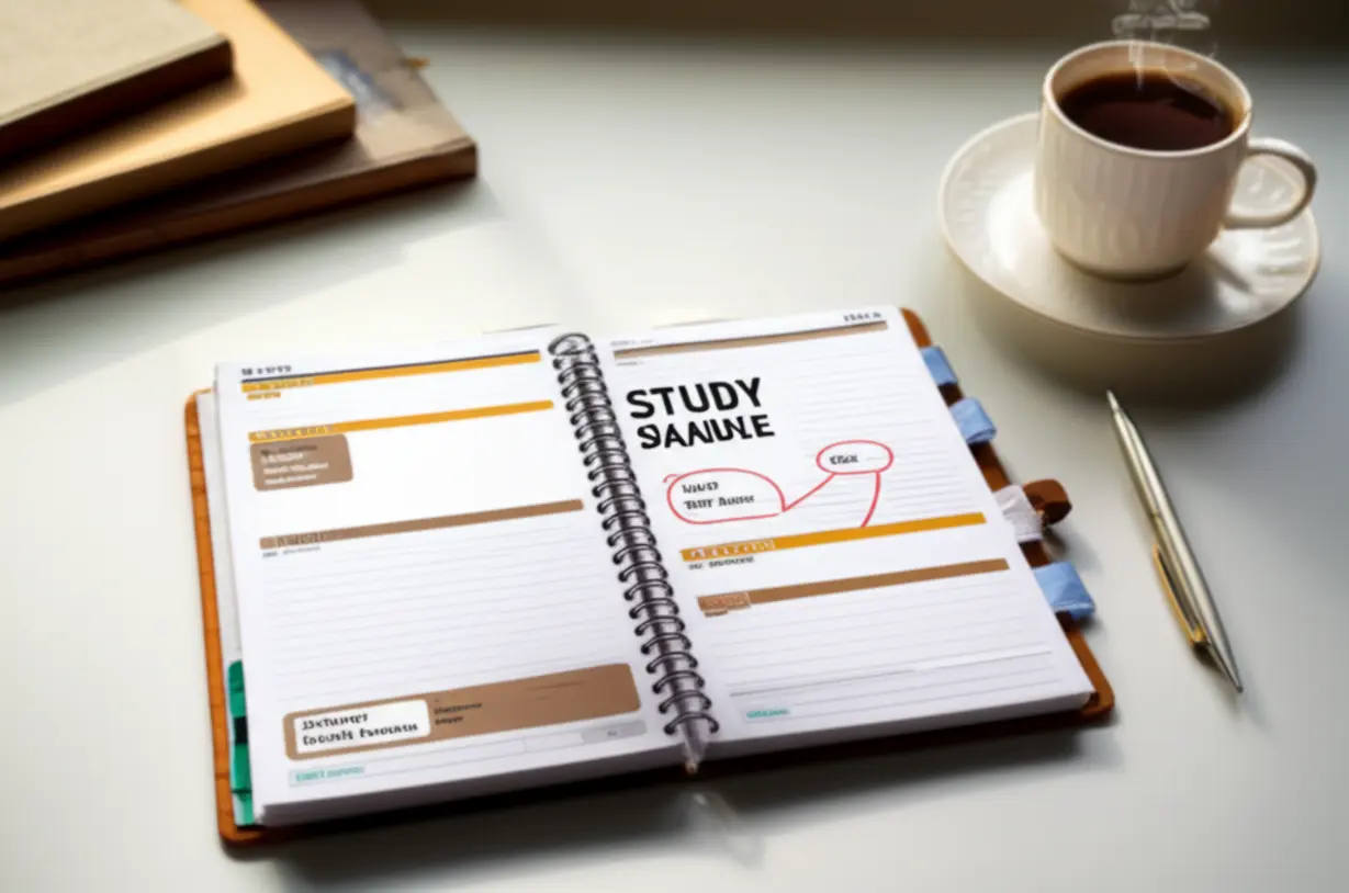 A-detailed-one-month-study-schedule-for-an-accounting-exam,-indicating-a-concentrated-learning-strategy.