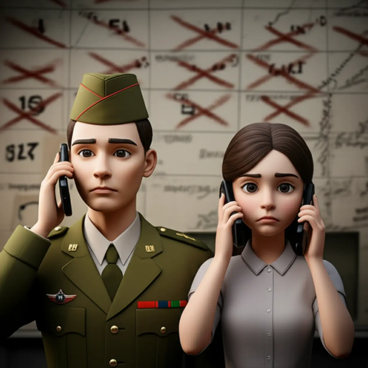 직업군인-남자친구와의-연애에서-겪는-시간-제약과-소통의-어려움을-보여주는-이미지