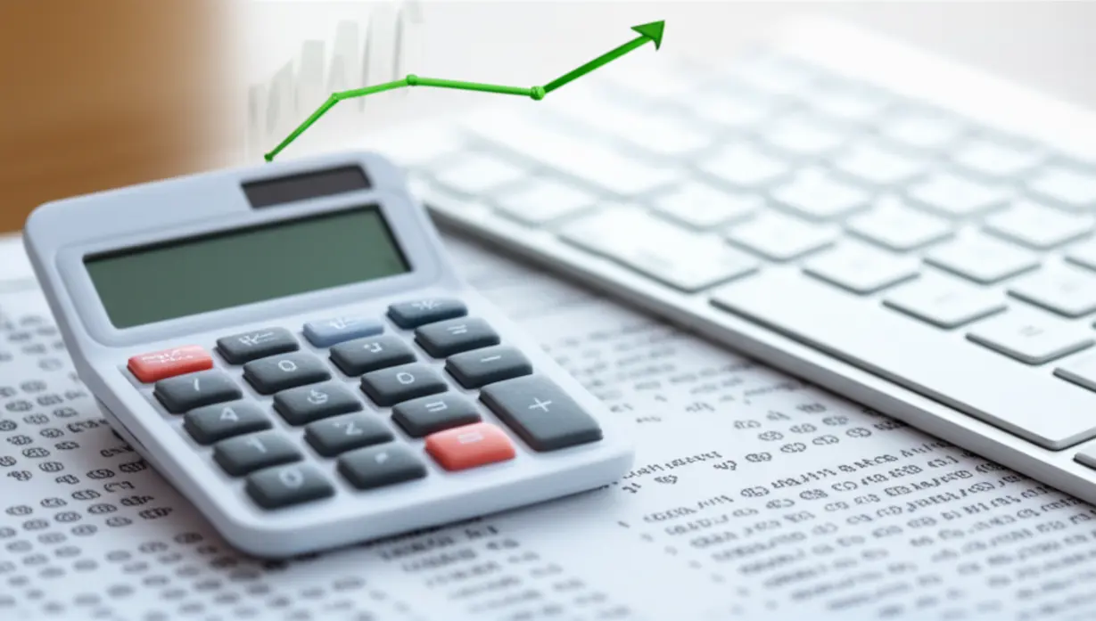 A-calculator-and-exam-papers,-symbolizing-practical-strategies-for-achieving-a-high-pass-rate.