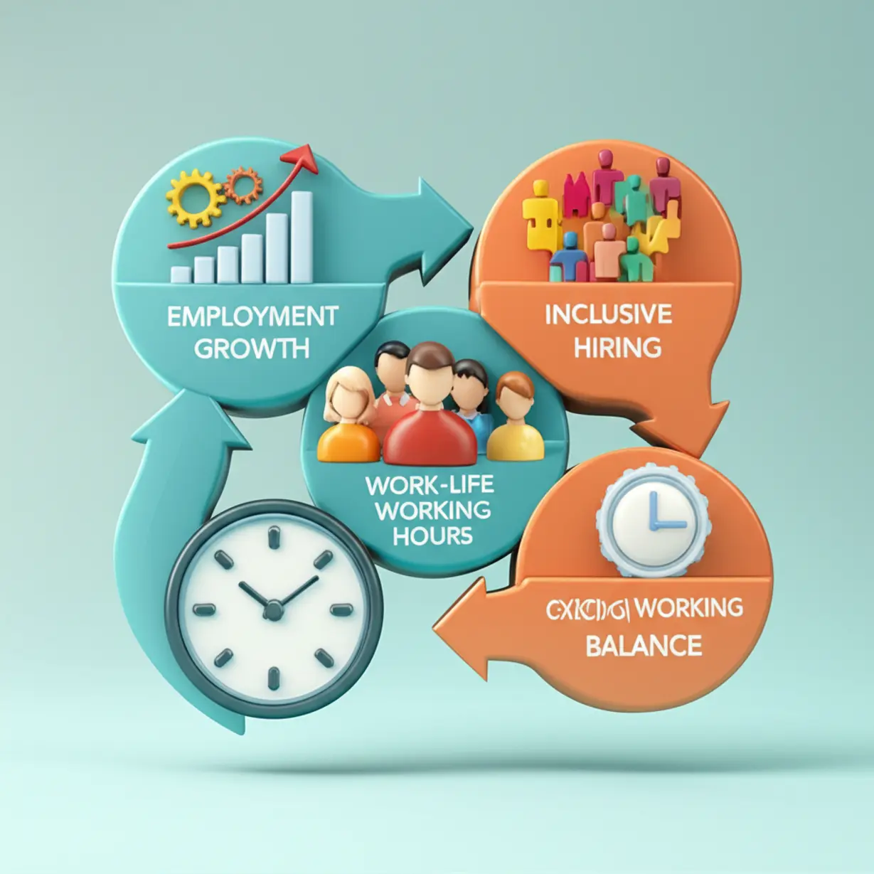 다양한-선정-기준을-나타내는-플로우차트와-기어-모양의-3D-이미지