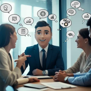 직업상담사가-다양한-사람들에게-진로-상담을-해주는-귀여운-3D-이미지