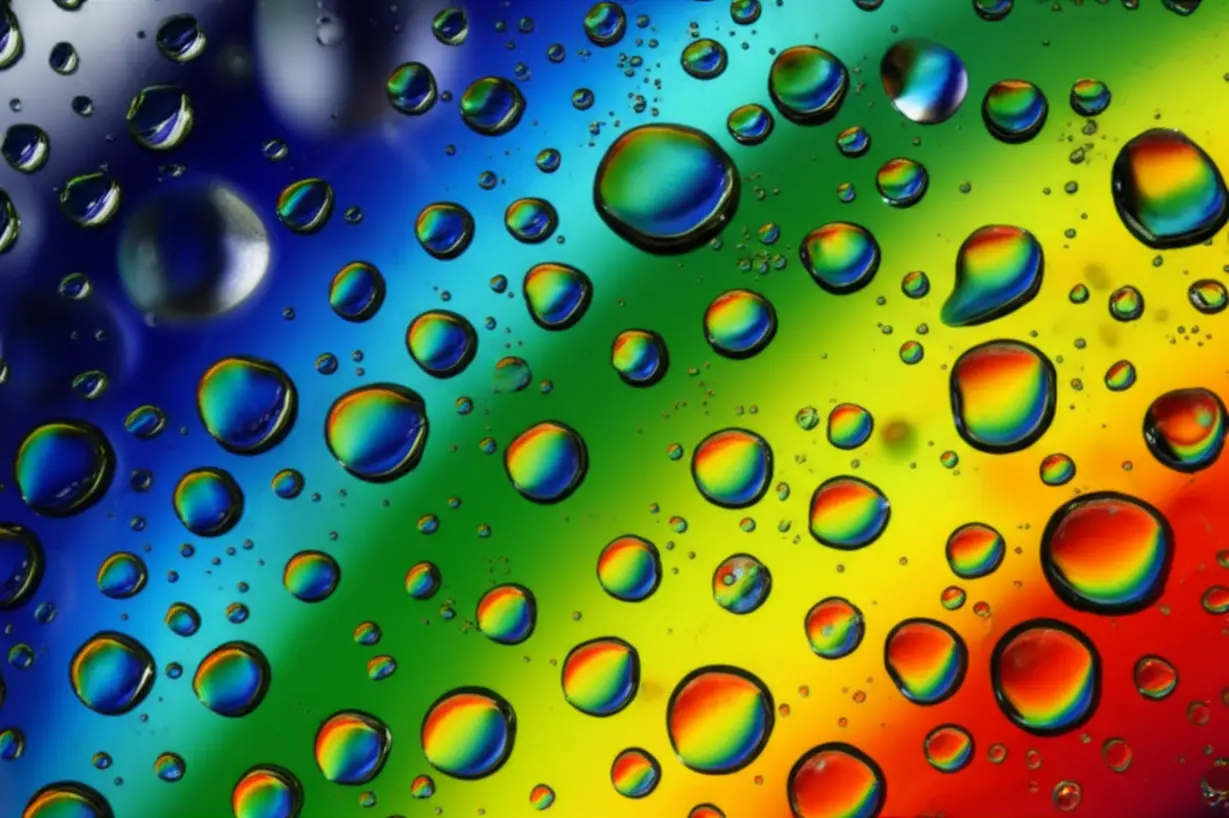 극사실적인-물방울이-맺힌-캔버스-작품-클로즈업
