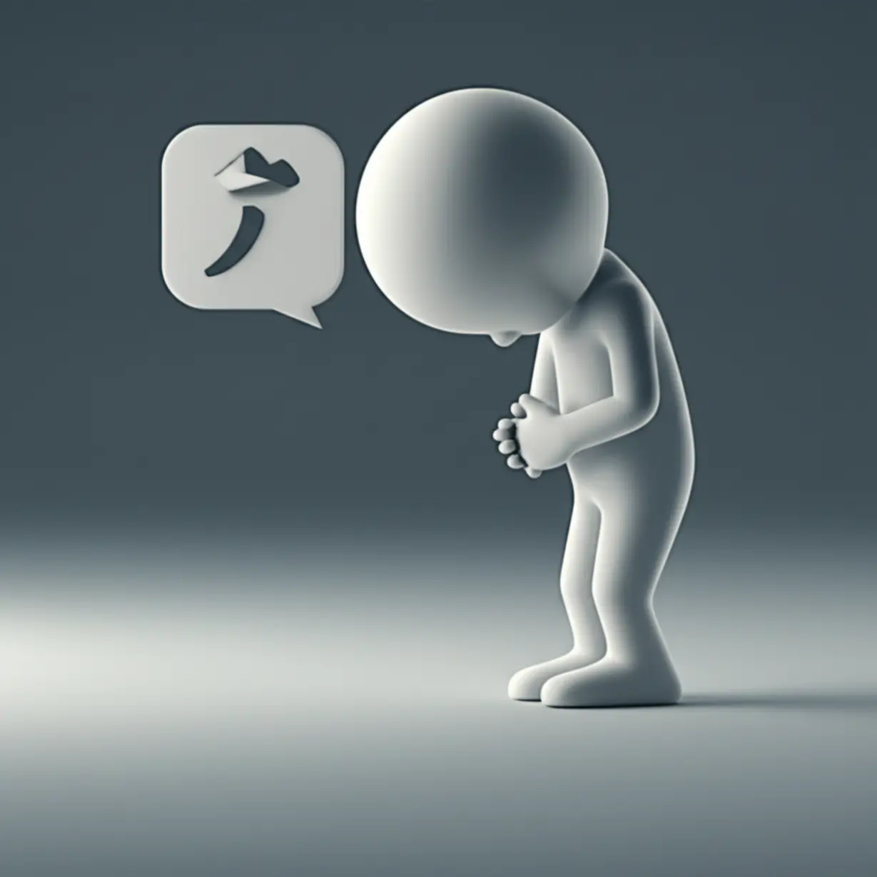 A-figure-in-a-respectful-bowing-posture-with-correct-hand-placement-and-a-symbol-for-condolence-messages,-representing-funeral-greeting-etiquette.