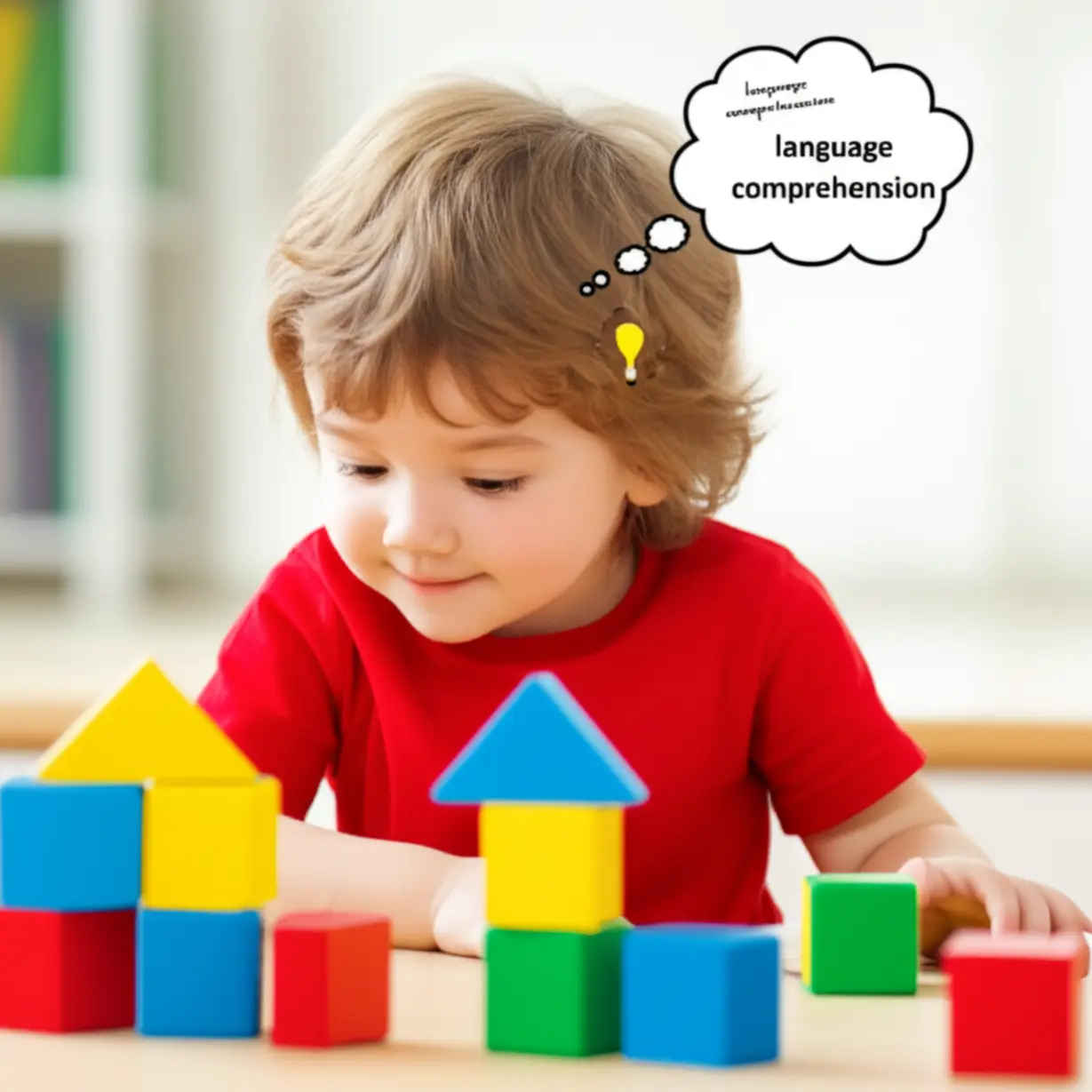 A-child-interacting-with-colorful-abstract-shapes-representing-different-cognitive-abilities-like-language,-visual-spatial,-and-reasoning.