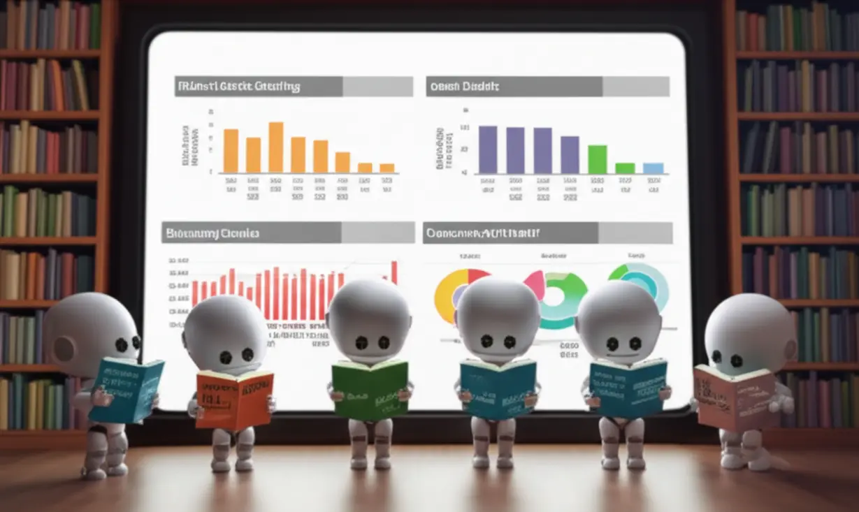3D-로봇들이-사회탐구-및-과학탐구-선택-과목-등급컷-데이터를-분석하는-모습