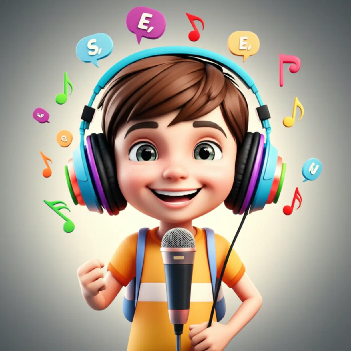 A-cute-3D-image-of-a-student-enjoying-English-study-with-music,-showing-engagement-and-fun.