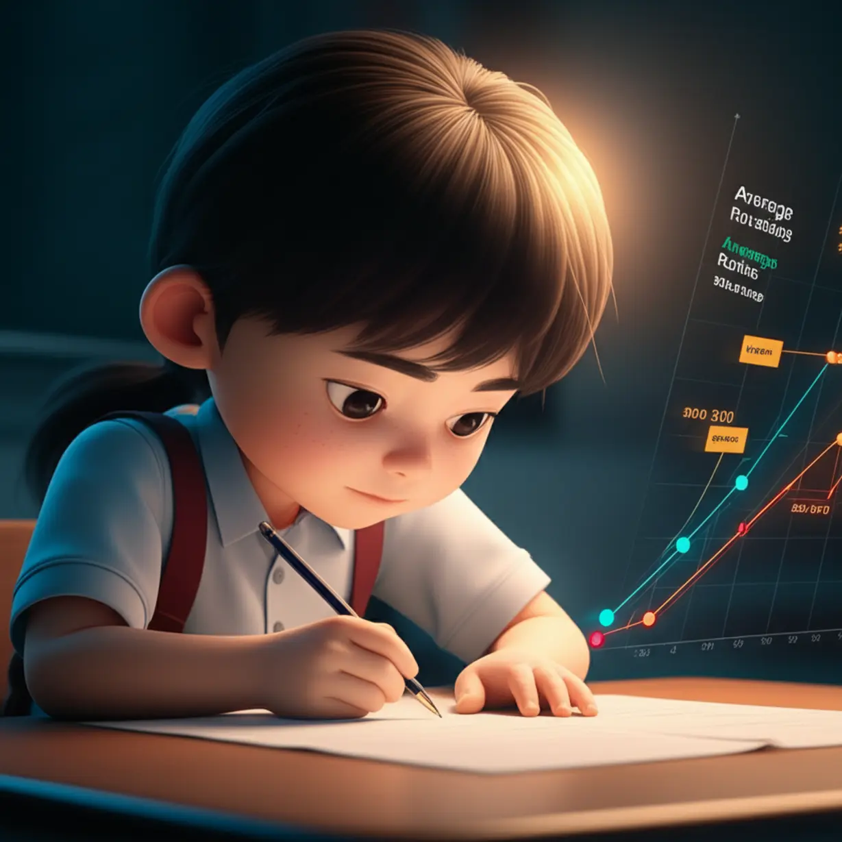 학생이-논술고사를-준비하며-입시-전략을-세우는-모습.