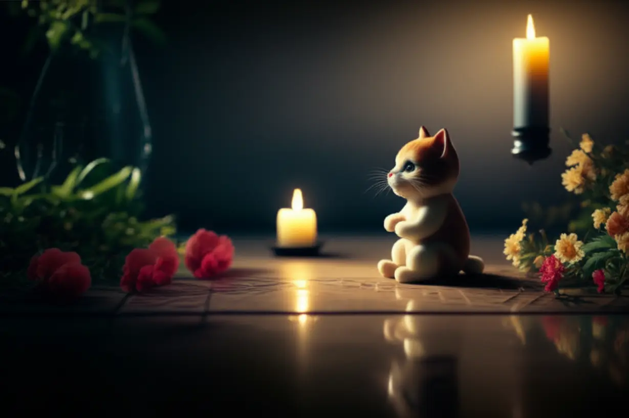 A-serene-scene-representing-the-importance-of-quiet-contemplation-and-sincere-empathy-during-a-funeral-visit.