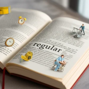 다양한-의미를-가진-'레귤러'-단어를-보여주는-사전-이미지